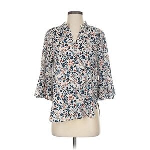 ASTR The Label Floral Print Blouse Bell Sleeve‎ V-Neck Top Size S